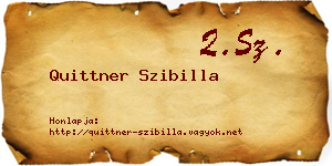 Quittner Szibilla névjegykártya